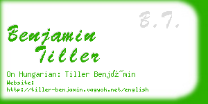 benjamin tiller business card